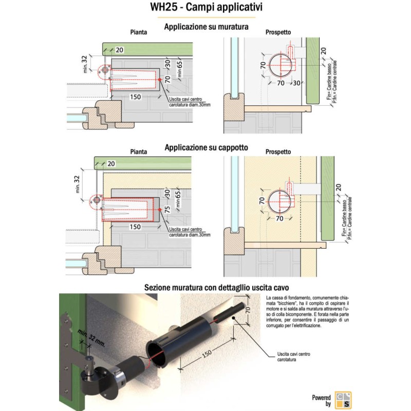 Chiaroscuro WH25 Retractable Automation for Swing Shutters