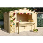 Kiosk in Raw Fir Wood 5 M2 Rio Losa