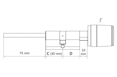 Libra Smart Cylinder For Armored Door Argo App Iseo Smartphone Opening