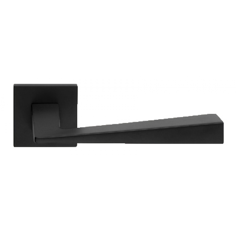 Conica Zincral Basic Linea Calì Matt Black Pair of Door Lever Handles