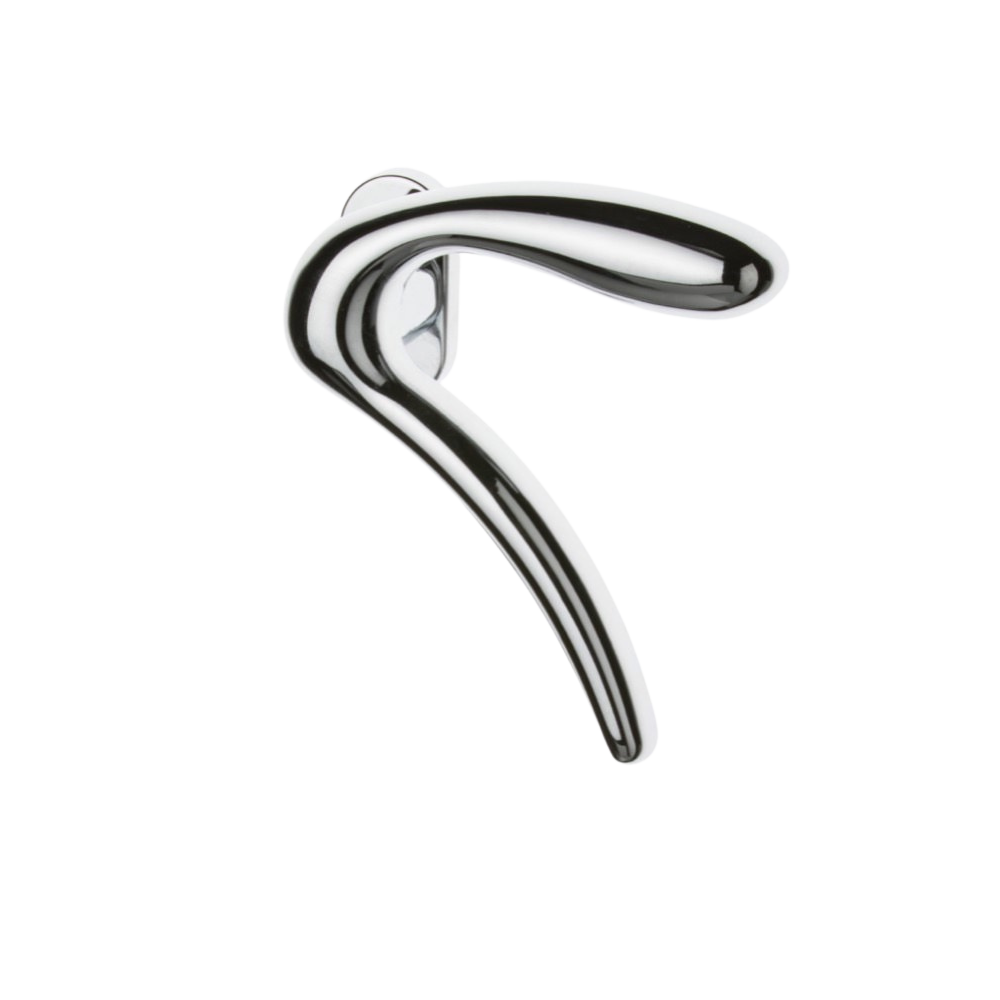 Pair of Ghidini Lever Handles Leonardo ACL with Roses and Escutcheons