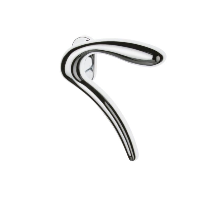 Pair of Ghidini Lever Handles Leonardo ACL with Roses and Escutcheons