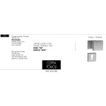 Arieni 909 Pair of Square Door Knobs 55x55 mm Decentered