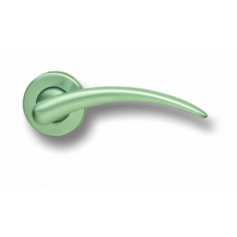 Pair of Ghidini Lord Lever Handles OCS M18 with Roses and Escutcheons