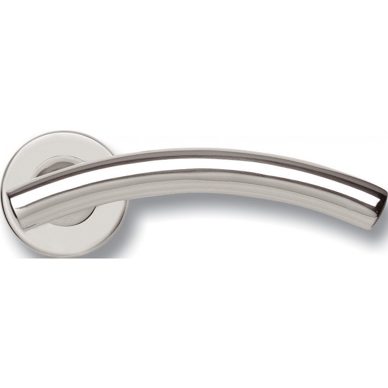 Pair of Ghidini Lever Handles Arco OCL M4 with Roses and Escutcheons