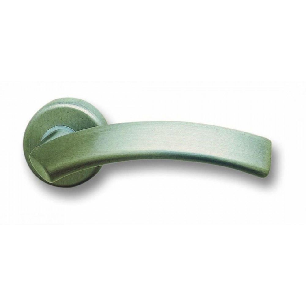 Pair of Ghidini Lever Handles Bella ZNS with Roses and Escutcheons