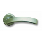 Pair of Ghidini Lever Handles Bella ZNS with Roses and Escutcheons