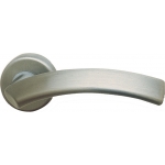 Pair of Ghidini Lever Handles Bella ZNS with Roses and Escutcheons