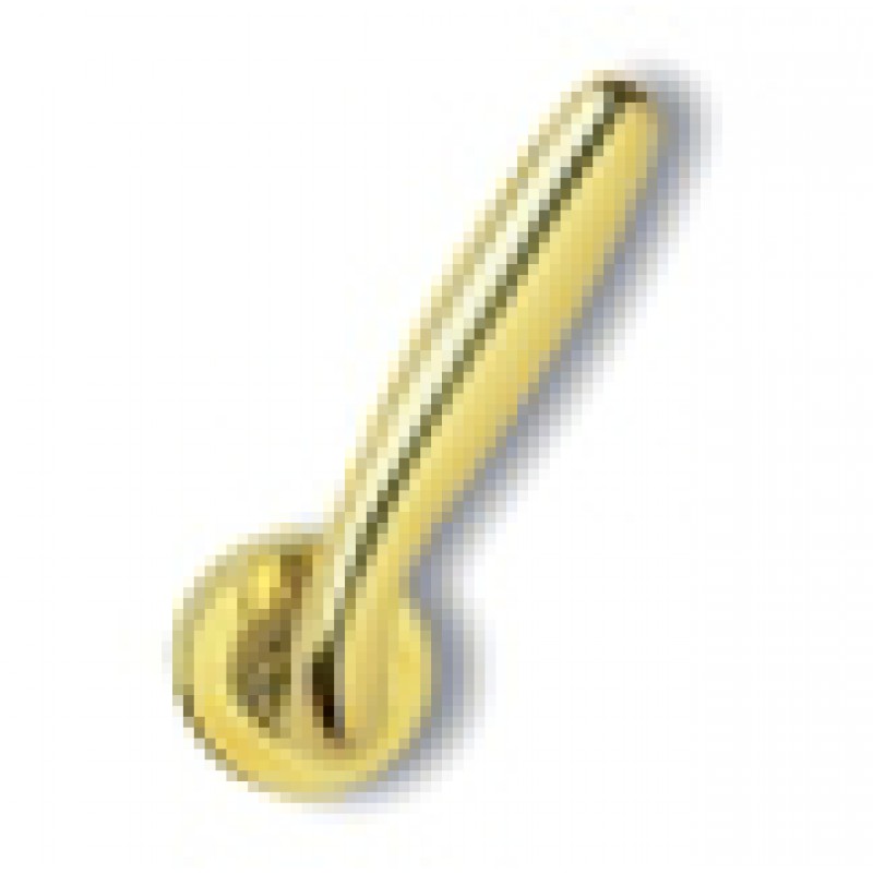 Pair of Ghidini Lever Handles Cometa OLV M1 with Roses and Escutcheons