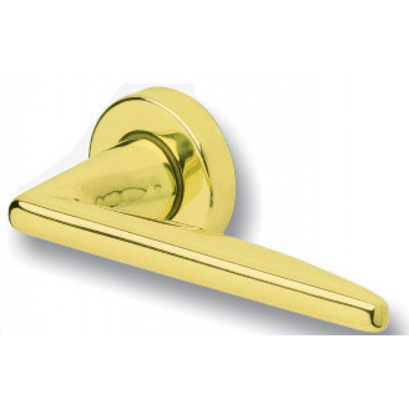 Pair of Ghidini Lever Handles Easy OLV with Roses and Escutcheons