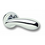 Pair of Ghidini Lever Handles Golf OCL M4 with Roses and Escutcheons