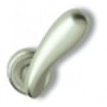 Pair of Ghidini Lever Handles Golf OCS M18 with Roses and Escutcheons