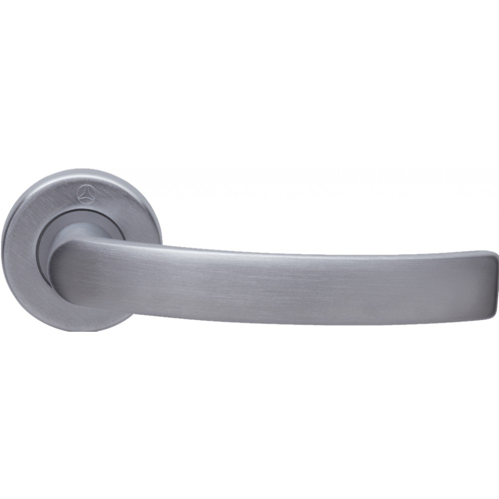 Pair of Ghidini Lever Handles Idea ZCS with Roses and Escutcheons