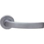 Pair of Ghidini Lever Handles Idea ZCS with Roses and Escutcheons