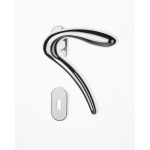 Pair of Ghidini Lever Handles Leonardo ACL with Roses and Escutcheons