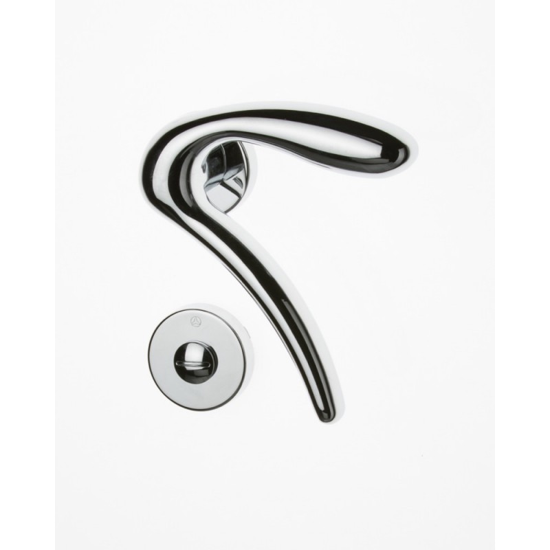 Pair of Ghidini Lever Handles Leonardo ACL with Roses and Escutcheons