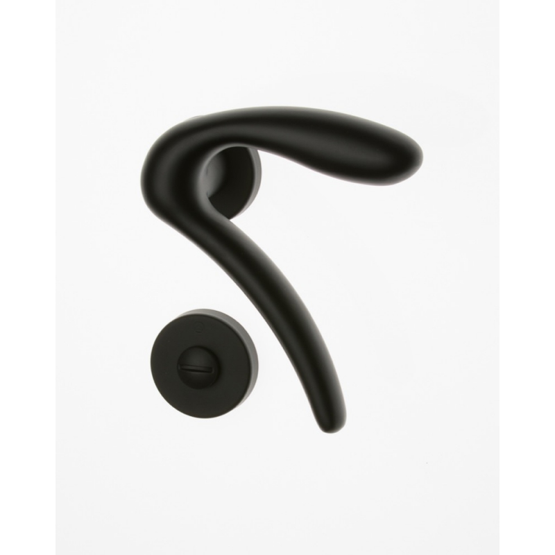 Pair of Ghidini Lever Handles Leonardo ANO with Roses and Escutcheons