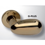 Pair of Ghidini Lever Handles Pigna G-PLUS M36 with Roses and Escutcheons