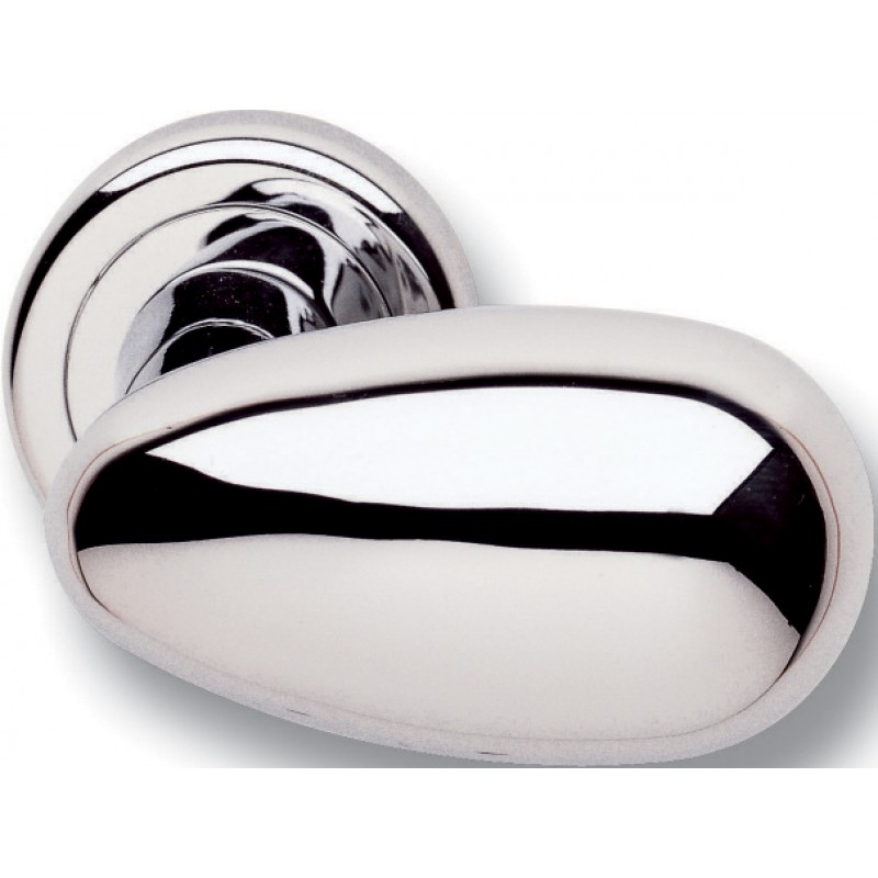 Pair of Ghidini Lever Handles Pigna OCL M4 with Roses and Escutcheons