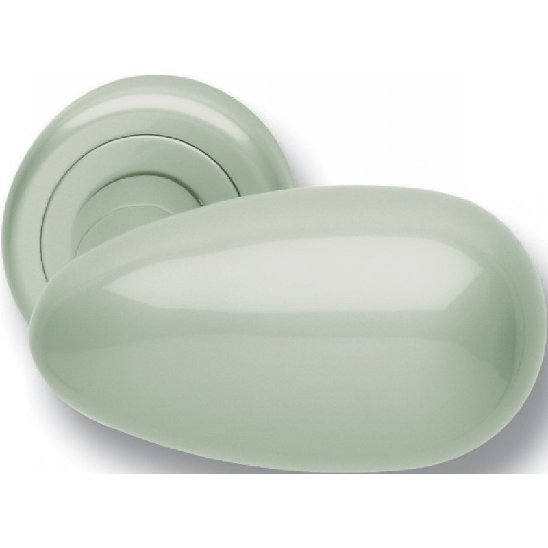 Pair of Ghidini Lever Handles Pigna OCS M18 with Roses and Escutcheons