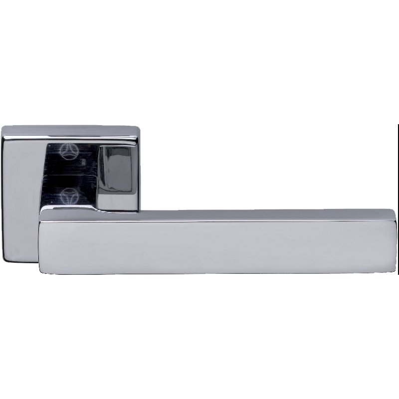 Pair of Ghidini Lever Handles York OCL M4 with Roses and Escutcheons