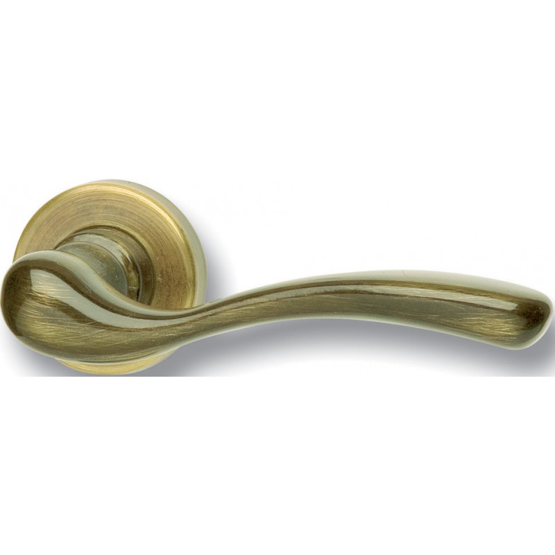 Pair of Ghidini Marzia Lever Handles OGV M27 with Roses and Escutcheons