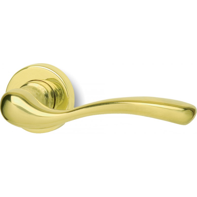 Pair of Ghidini Marzia Lever Handles OLV M1 with Roses and Escutcheons