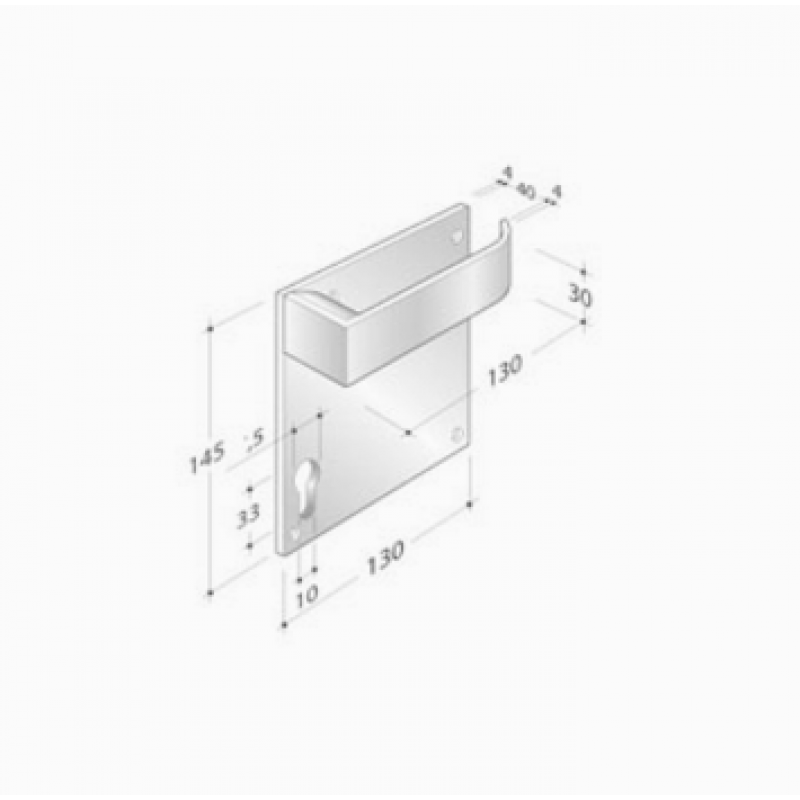 pba 2001.B.PLA Pair of Handles in Stainless Steel AISI 316L