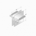 pba 2001.YOD.PLA Pair of Lever Handles in Wood and Stainless Steel AISI 316L