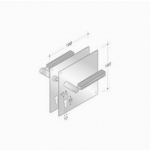 pba 2001.YOD.PLA Pair of Lever Handles in Wood and Stainless Steel AISI 316L