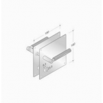 pba 2002.YOD.PLA Pair of Lever Handles in Wood and Stainless Steel AISI 316L