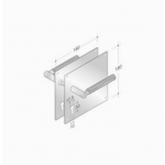 pba 2002.YOD.PLA Pair of Lever Handles in Wood and Stainless Steel AISI 316L