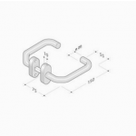 pba 2029T Pair of Lever Handles in Stainless Steel AISI 316L