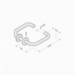 pba 2029T Pair of Lever Handles in Stainless Steel AISI 316L