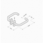 pba 2029T Pair of Lever Handles in Stainless Steel AISI 316L