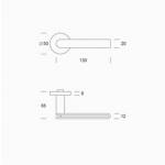 pba 2MM.015.00T8 Pair of Lever Handles in Stainless Steel AISI 316L