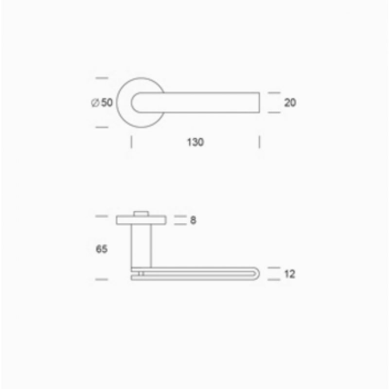 pba 2MM.015.00T8 Pair of Lever Handles in Stainless Steel AISI 316L