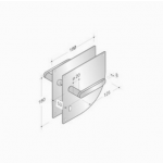 pba 2020/2001 Pair of Handles with Plate in Stainless Steel AISI 316L