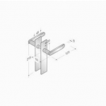 pba 2020/2001 Pair of Handles with Plate in Stainless Steel AISI 316L