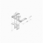 pba 2022/2001 Pair of Handles with Plate in Stainless Steel AISI 316L
