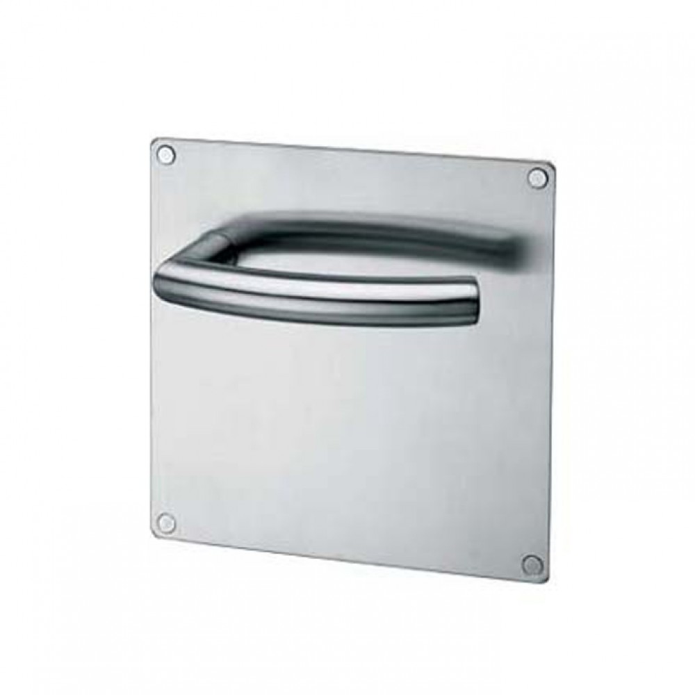 pba 2027/2001 Pair of Handles with Plate in Stainless Steel AISI 316L