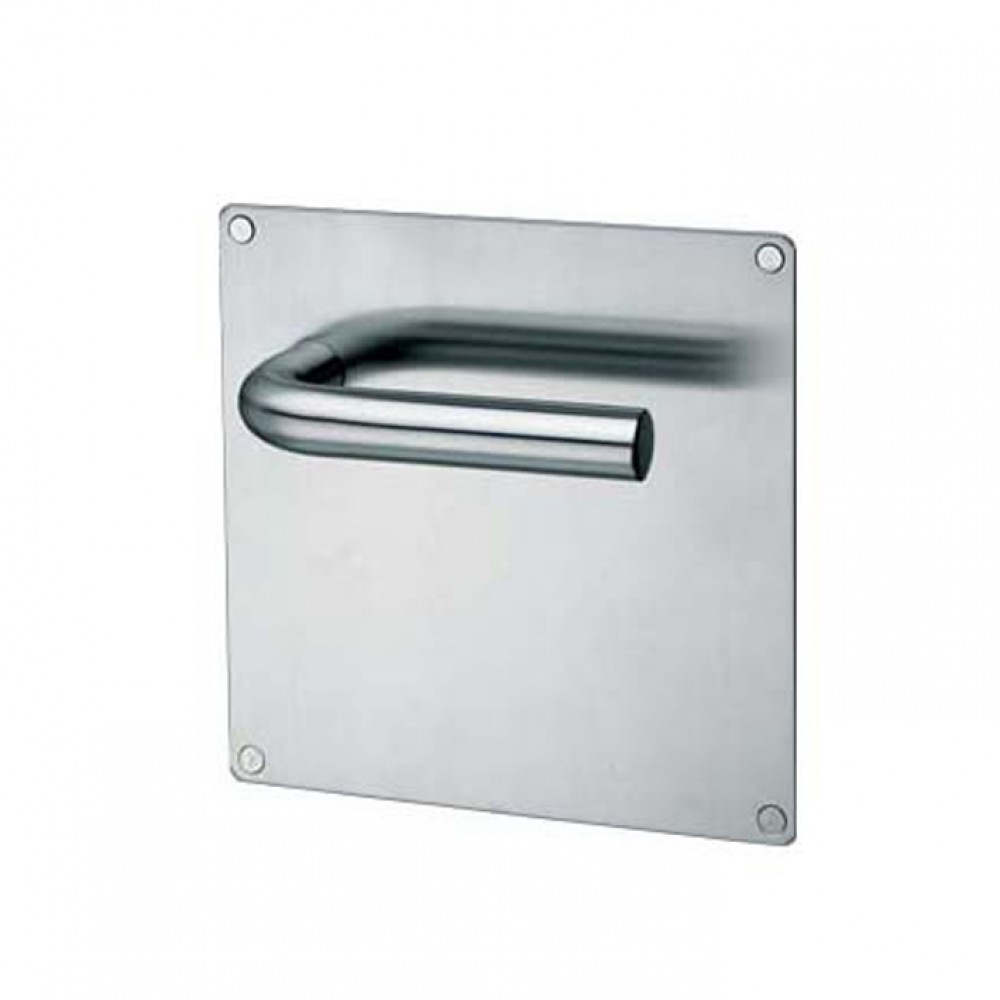 pba 2028/2001 Pair of Handles with Plate in Stainless Steel AISI 316L