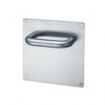 pba 2028B/2001 Pair of Handles with Plate in Stainless Steel AISI 316L