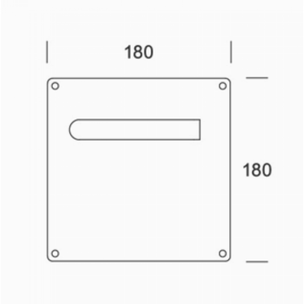 pba 2030/2001 Pair of Handles with Plate in Stainless Steel AISI 316L
