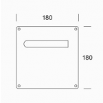 pba 2030/2001 Pair of Handles with Plate in Stainless Steel AISI 316L