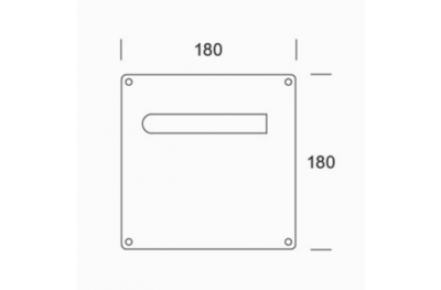 pba 2030/2001 Pair of Handles with Plate in Stainless Steel AISI 316L