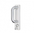 pba 2225 Fixed Pull Handle on Rectangular Plate in Stainless Steel