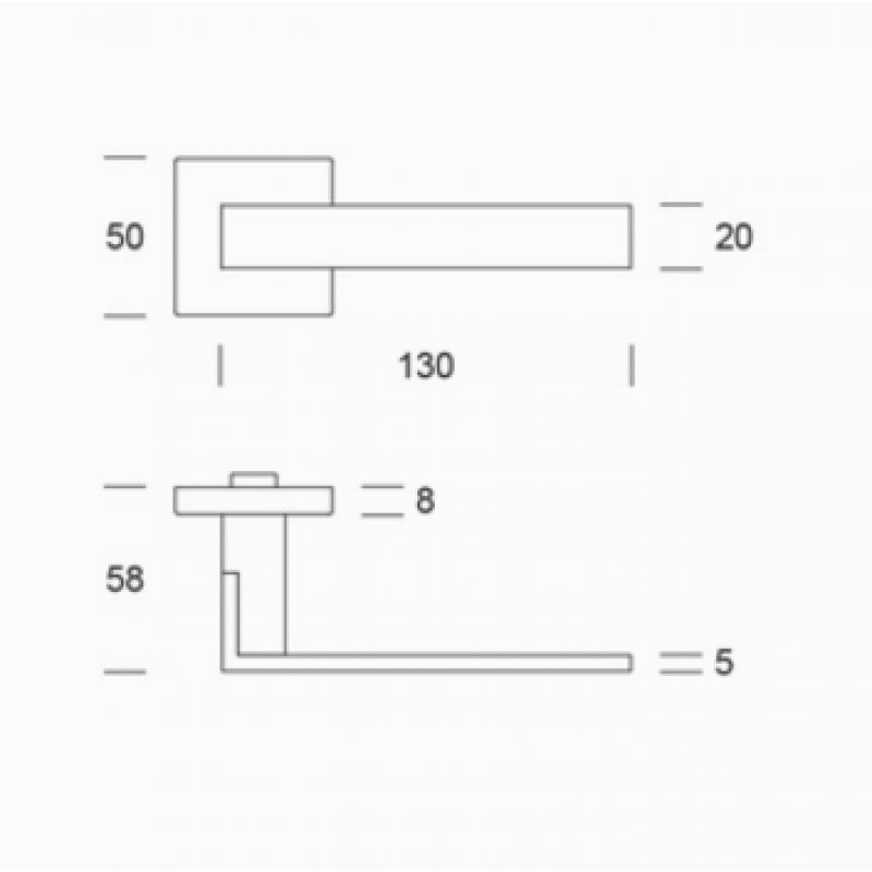 pba 0IT.151.0000 Pair of Lever Handles in Stainless Steel AISI 316L