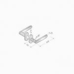 pba 2020T Pair of Lever Handles in Stainless Steel AISI 316L
