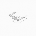 pba 2022T Pair of Lever Handles in Stainless Steel AISI 316L